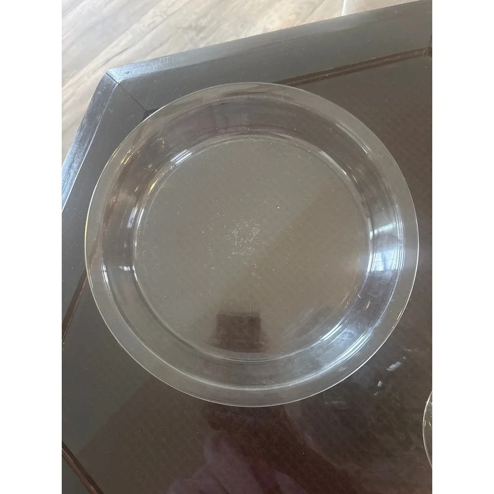Vintage Pyrex Clear Glass 9 Inch Round Pie Plate Baking Dish Vintage Made in USA